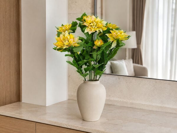 Yapay Yıldız Çiçeği Demeti 55 cm Sarı