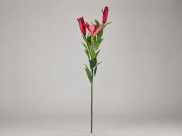 Yapay Lilyum Zambak Dalı 100 cm Koyu Pembe