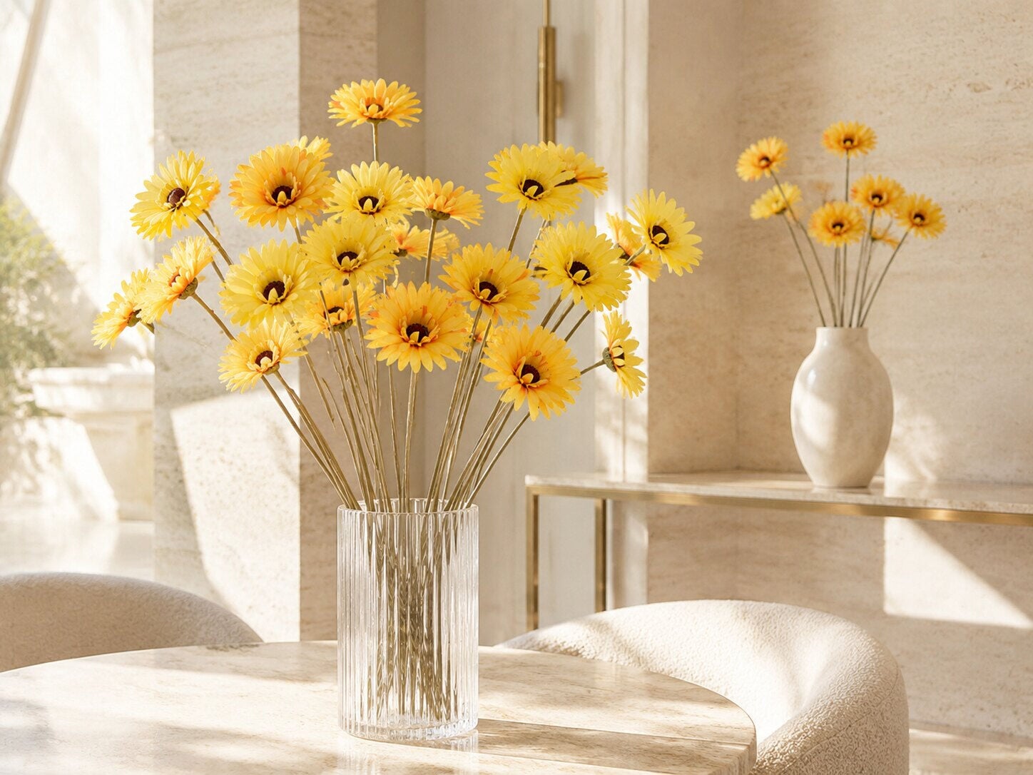 Yapay Gerbera Papatya 55 cm Sarı