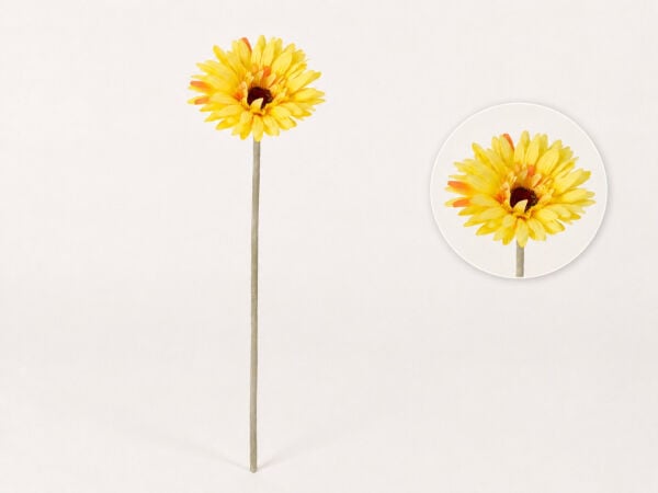 Yapay Gerbera Papatya 55 cm Sarı