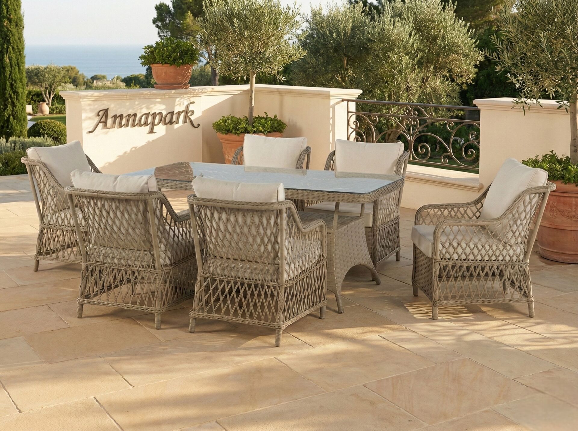 Aspendos Rattan Balkon Bahçe Masa Sandalye Takımı