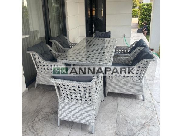 Annapark Victory Rattan Balkon Bahçe Masa Sandalye Takımı