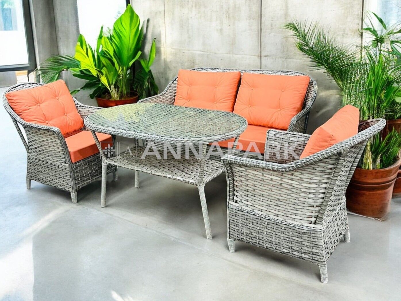 Annapark Maldive Rattan Balkon Bahçe Koltuk ve Masa Takımı