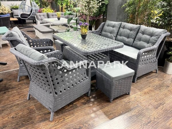 Rattan Masalı Bahçe Oturma Grubu Verano Antrasit