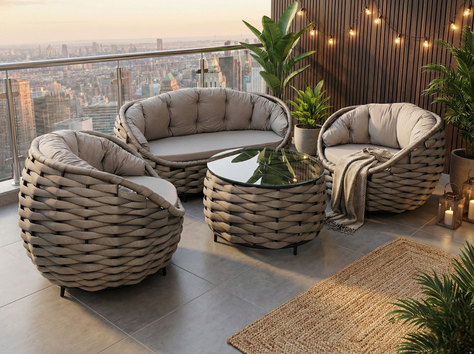 Apple Oturma Grubu Antrasit