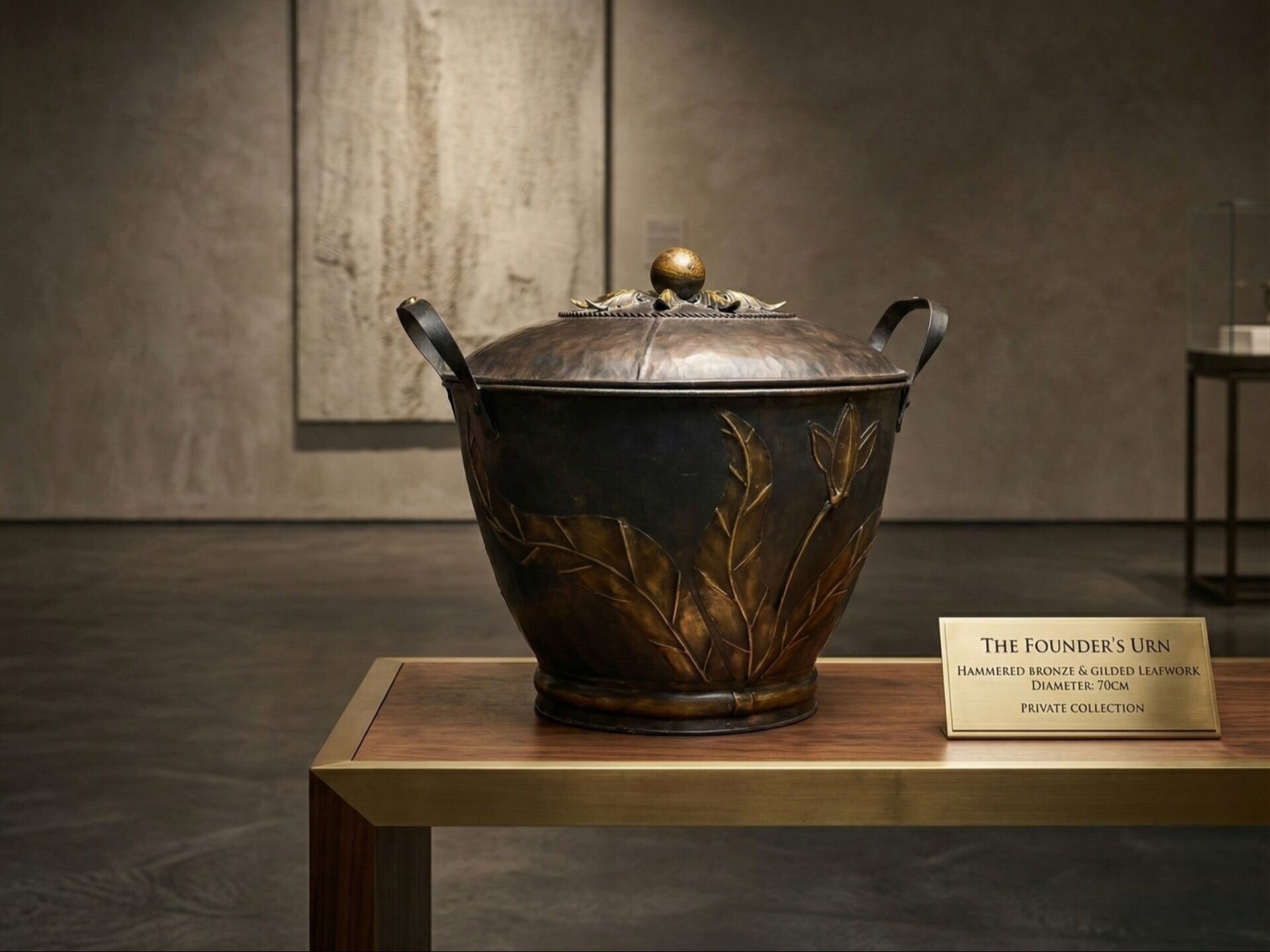 Antik Formlu Kapaklı Dekoratif Obje (70 cm Büyük Boy Zemin ve Konsol Dekoru)