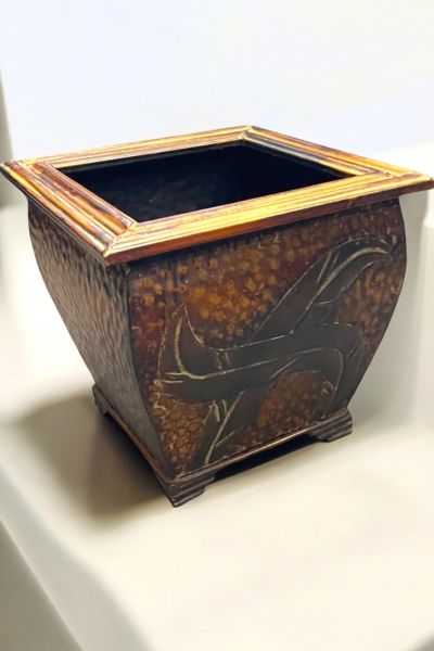 Vintage Tasarım Eskitme Dekoratif Saksı