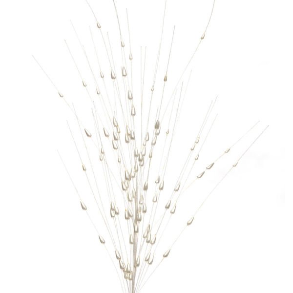 Yapay Çiçek Kristal 75cm Beyaz