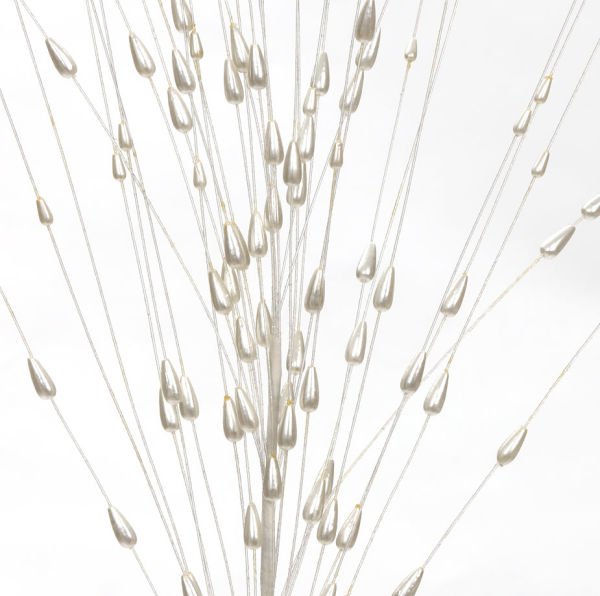 Yapay Çiçek Kristal 75cm Beyaz