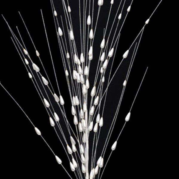 Yapay Çiçek Kristal 75cm Beyaz