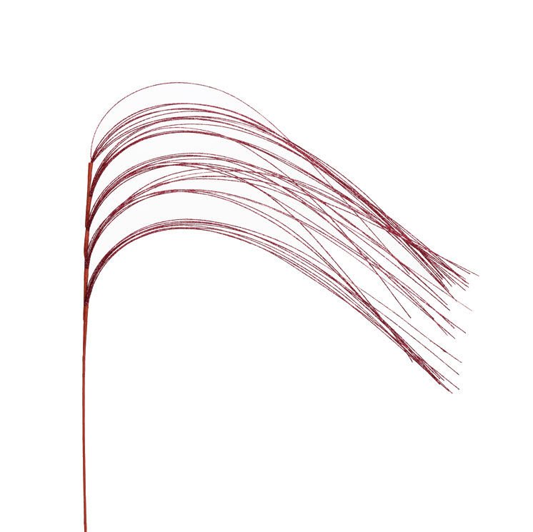 Yapay Çiçek Simli Garland 115cm Bordo