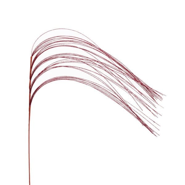 Dekoratif Dal Simli Püsküllü Bordo 70 cm