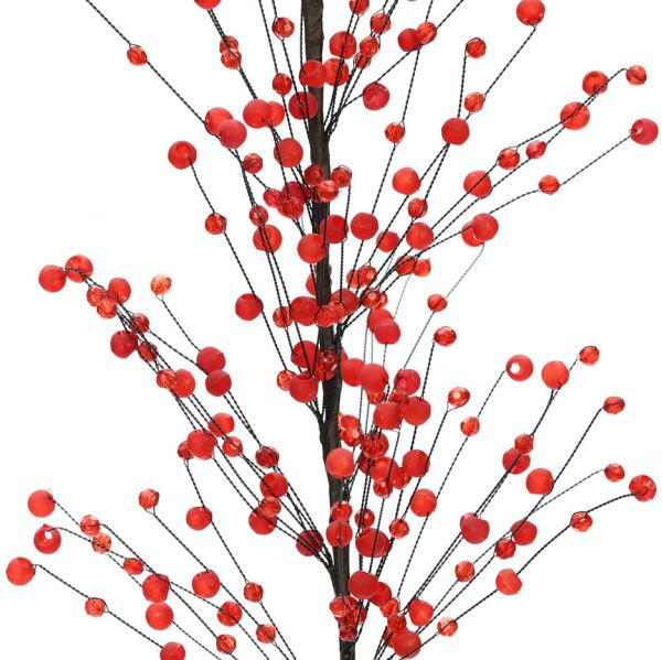 Yapay Çiçek Kristal Kokina 60cm Kırmızı