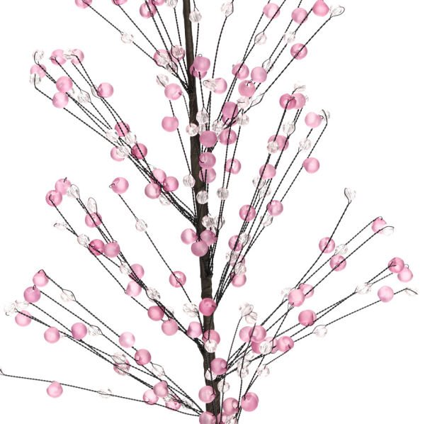Yapay Kokina Dalı Pembe Kristal Detaylı 60 cm
