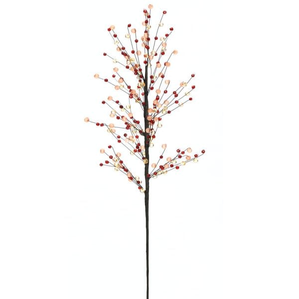 Kırmızı Rose Gold Detaylı Kokina Aranjman Dalı 60 cm