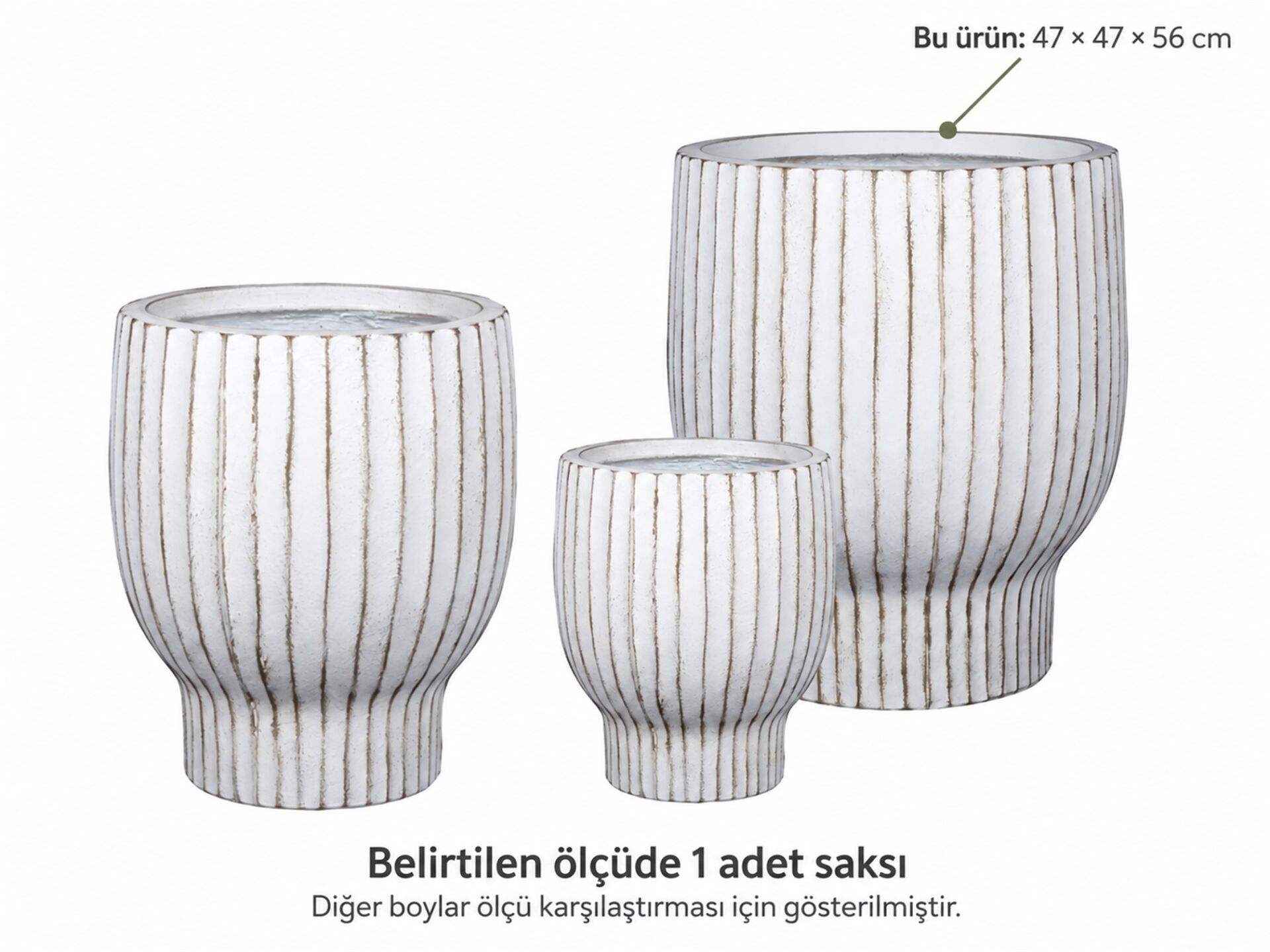 Fiber Saksı Nivo 47x47x56 cm