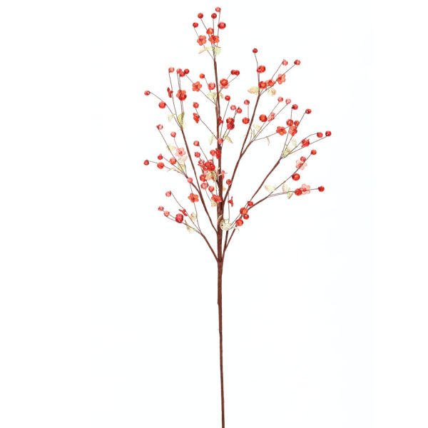 Yapay Çiçek Kristal Kokina 75cm Kırmızı