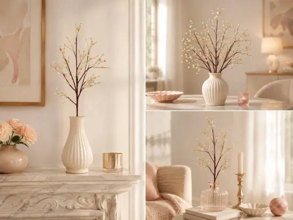 Yapay Kokina Dalı Kristal Detaylı Yeşil 75 cm