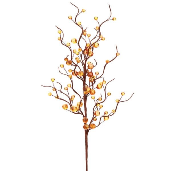 Yapay Çiçek Kristal Kokina 70cm Turuncu