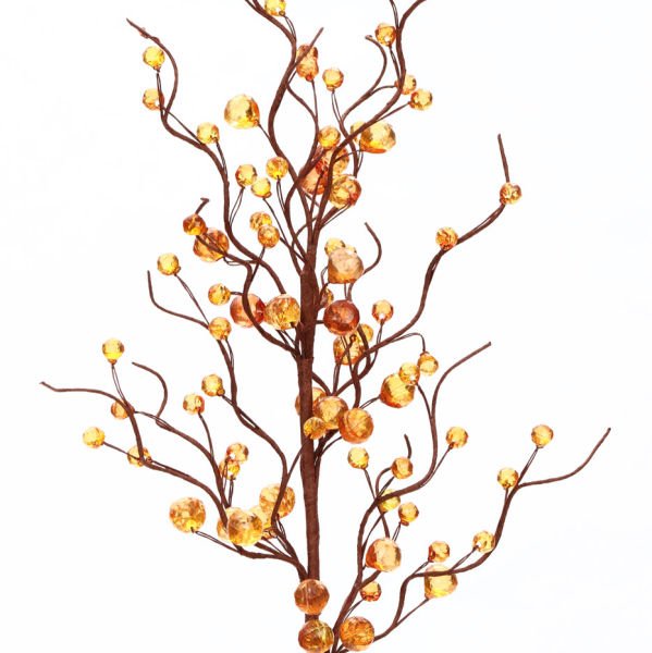 Yapay Çiçek Kristal Kokina 70cm Turuncu