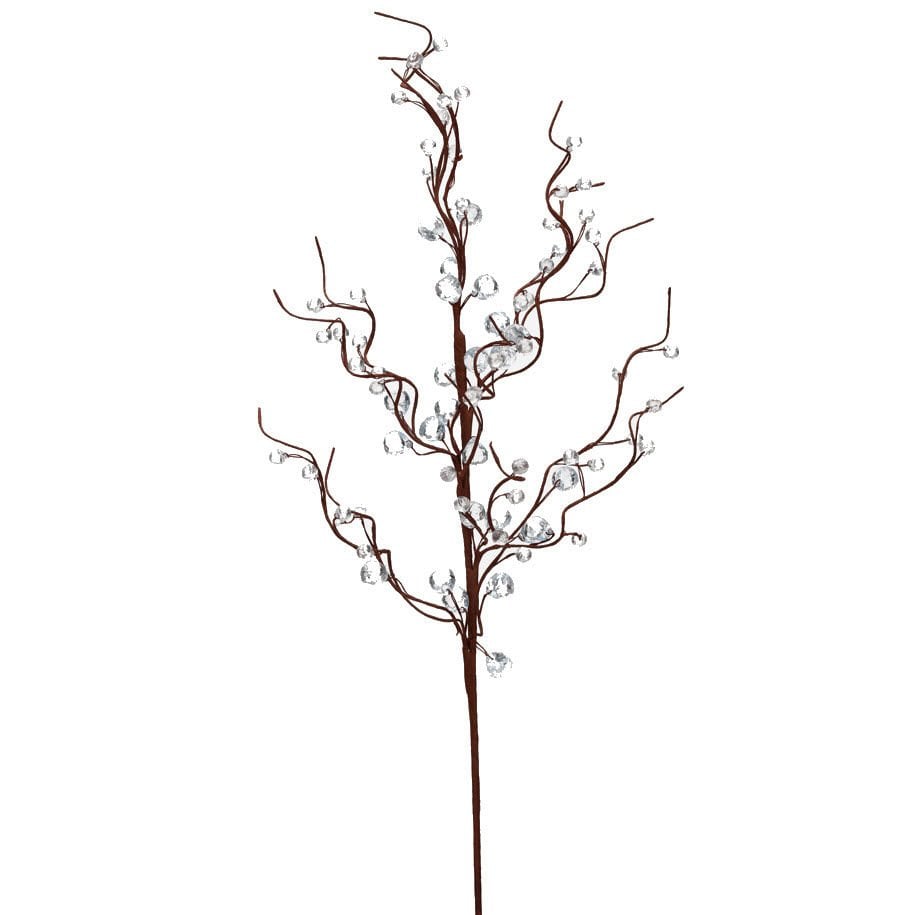 Yapay Çiçek Kristal Kokina 70cm Şeffaf