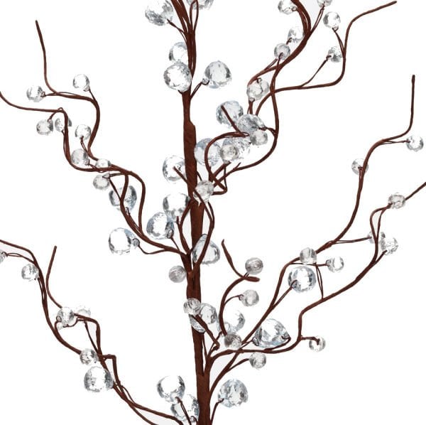 Yapay Çiçek Kristal Kokina 70cm Şeffaf