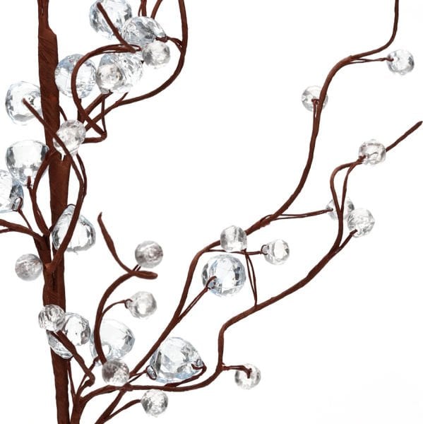Yapay Çiçek Kristal Kokina 70cm Şeffaf