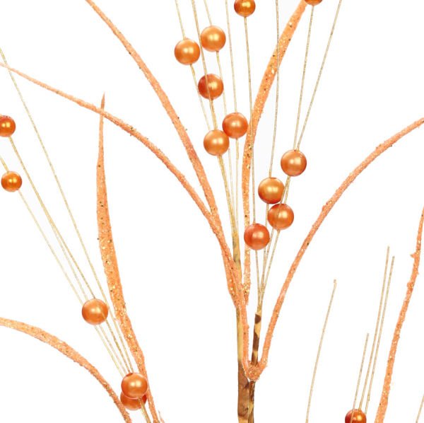 Yapay Çiçek Kristal 75cm Turuncu