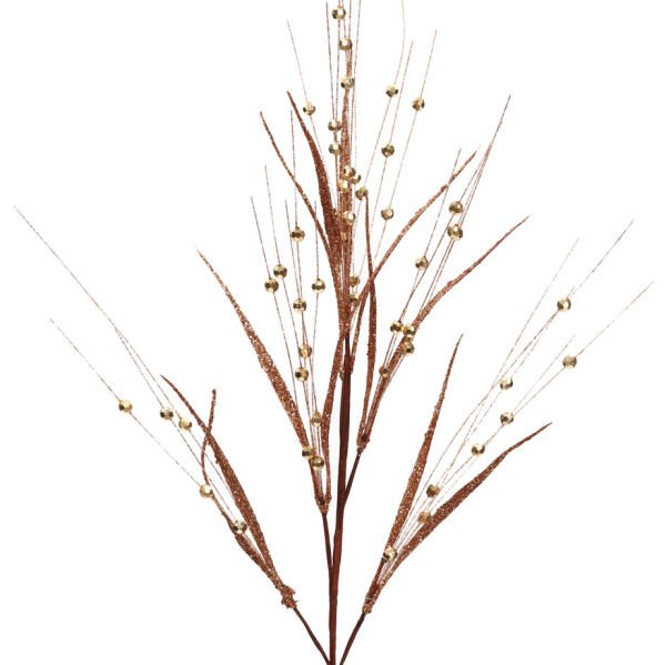 Yapay Çiçek Kristal 75cm Bakır