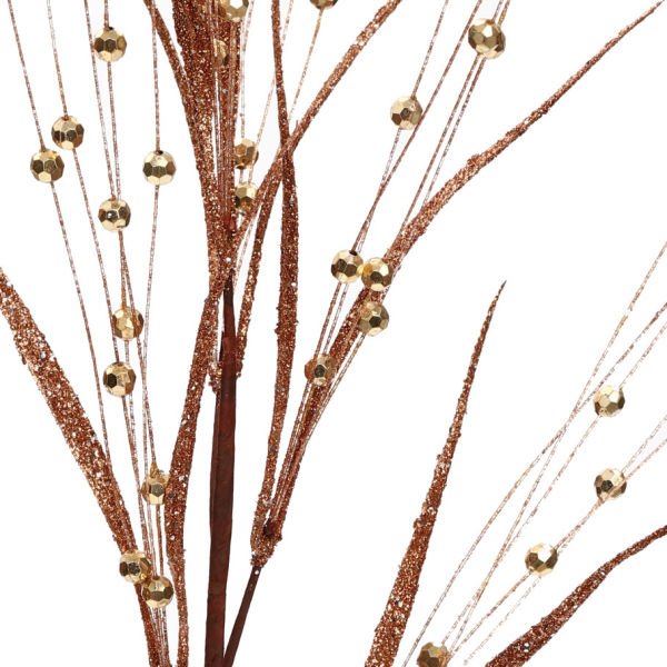 Yapay Çiçek Kristal 75cm Bakır