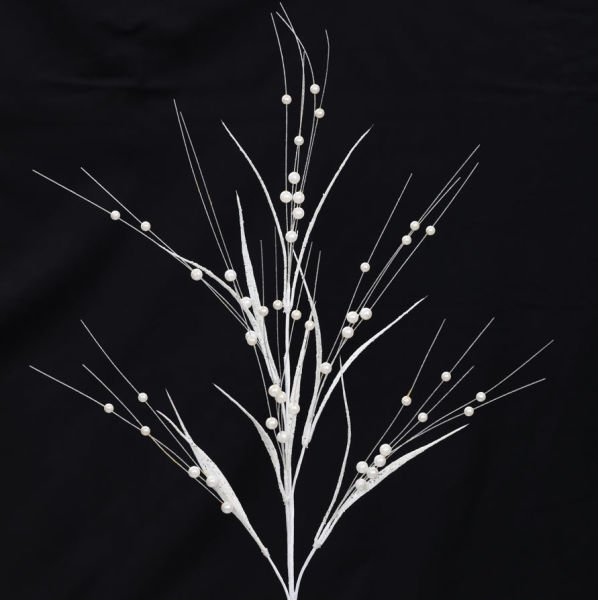 Beyaz Simli Dekoratif Dal 75 cm