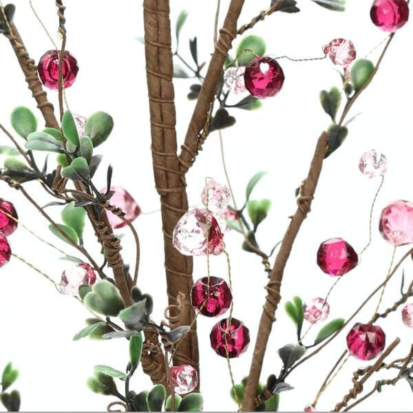 Kristal Yapay Çiçek 70cm - Kirmizi Yesil