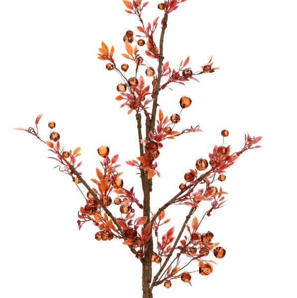 Kristal Yapay Çiçek 70cm - Turuncu