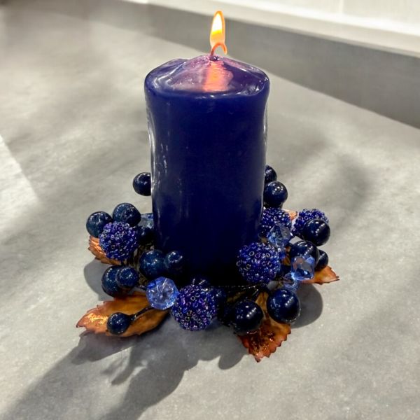 Mumluk Çelenk Handmade Deluxe Masa Süsü Dekor 13cm