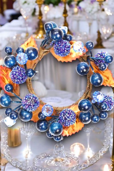 Mumluk Çelenk Handmade Deluxe Masa Süsü Dekor 13cm