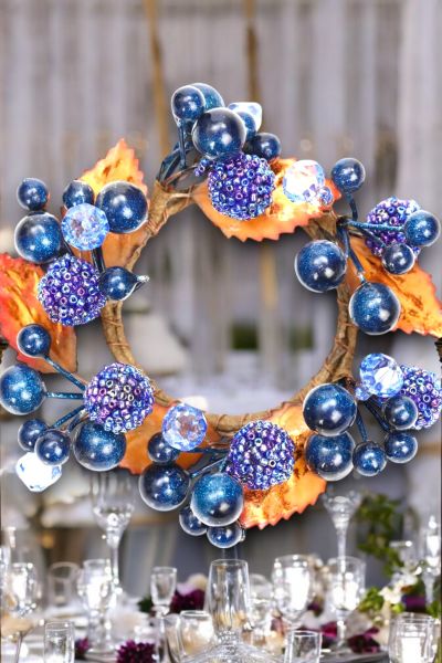 Mumluk Çelenk Handmade Deluxe Masa Süsü Dekor 13cm