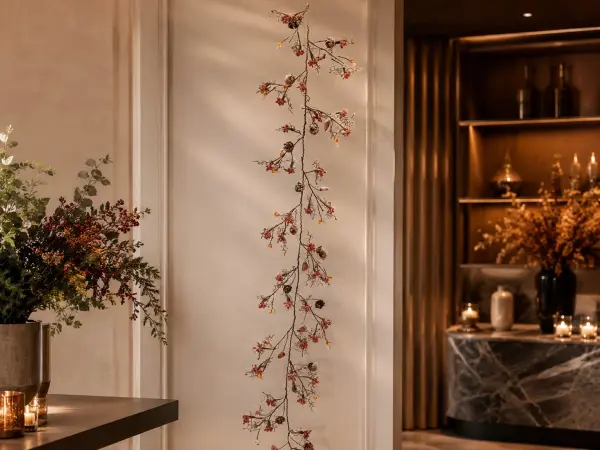 Dekoratif Masa Süsü ve Sarkıt Garland 150 cm Amber