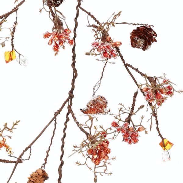 Kristal Garland Dekor 150cm Red & Crystal