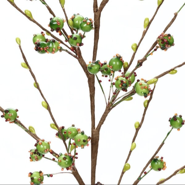 Yeşil Dekoratif Yapay Kokina Dalı 70 cm