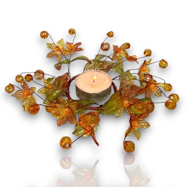 Mumluk Çelenk Handmade Deluxe Masa Süsü Dekor 13cm