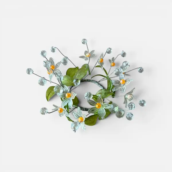 Dekoratif Mumluk Masa Süsü Kristal Şeffaf 13 cm