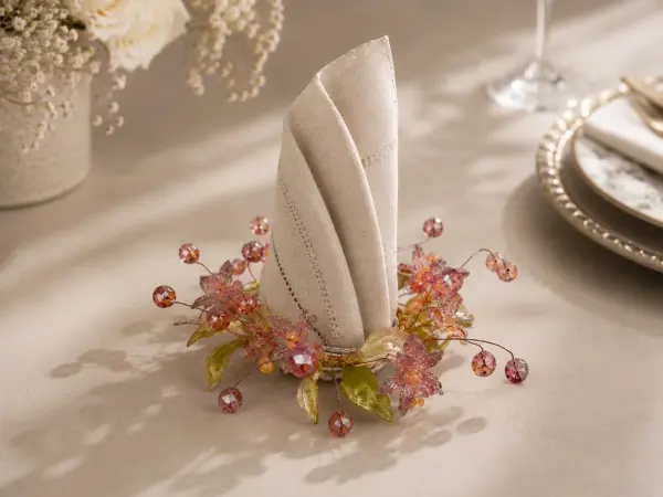 Dekoratif Mumluk Masa Süsü Kristal Kırmızı 13 cm