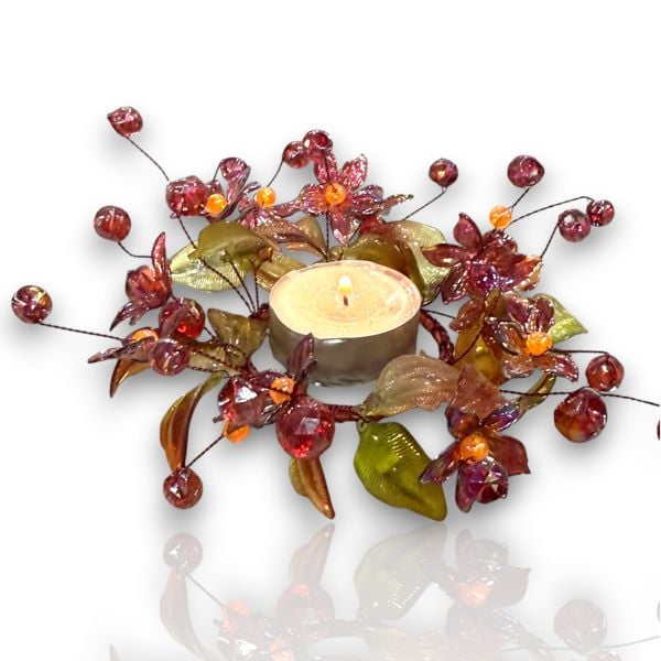 Mumluk Çelenk Handmade Deluxe Masa Süsü Dekor 13cm