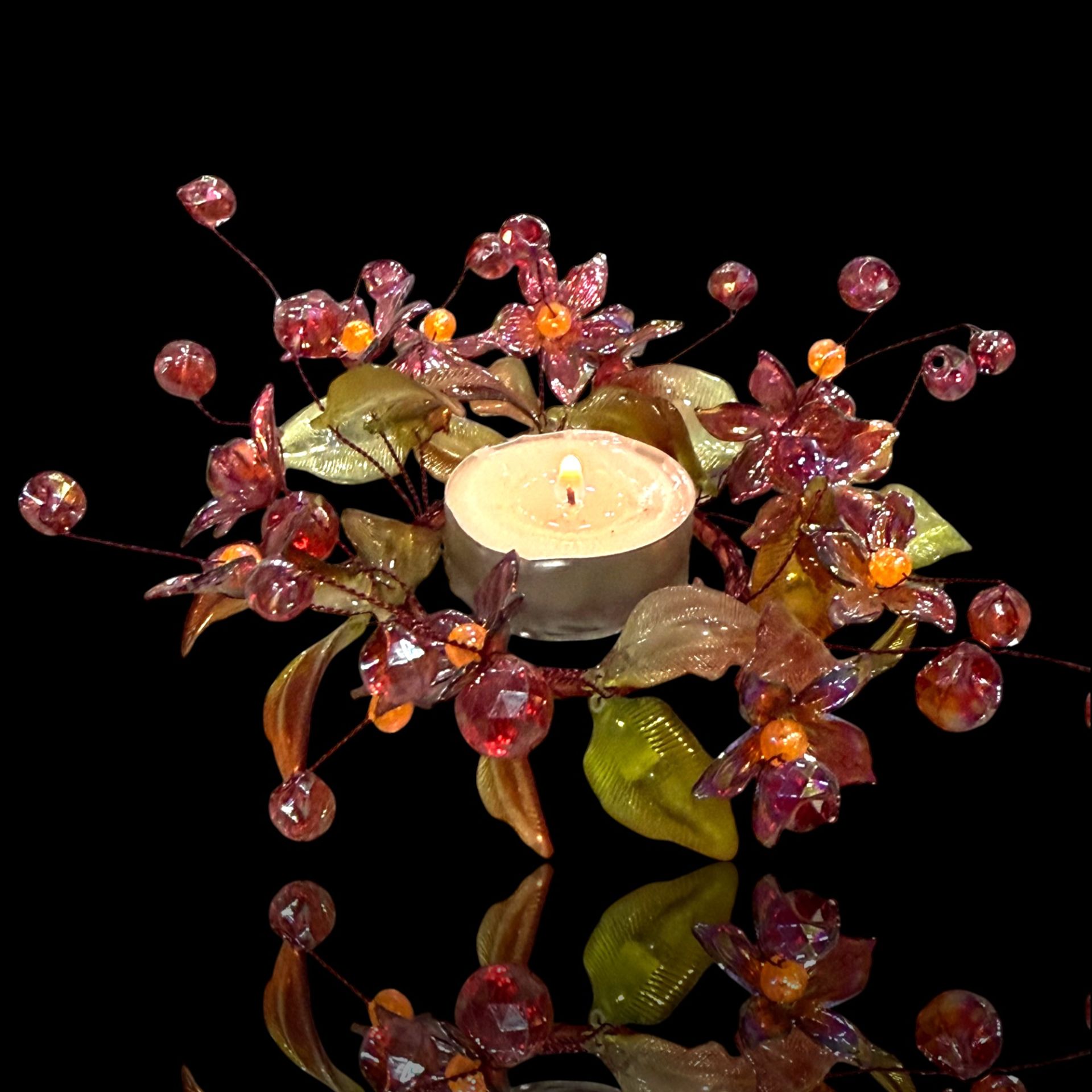 Mumluk Çelenk Handmade Deluxe Masa Süsü Dekor 13cm