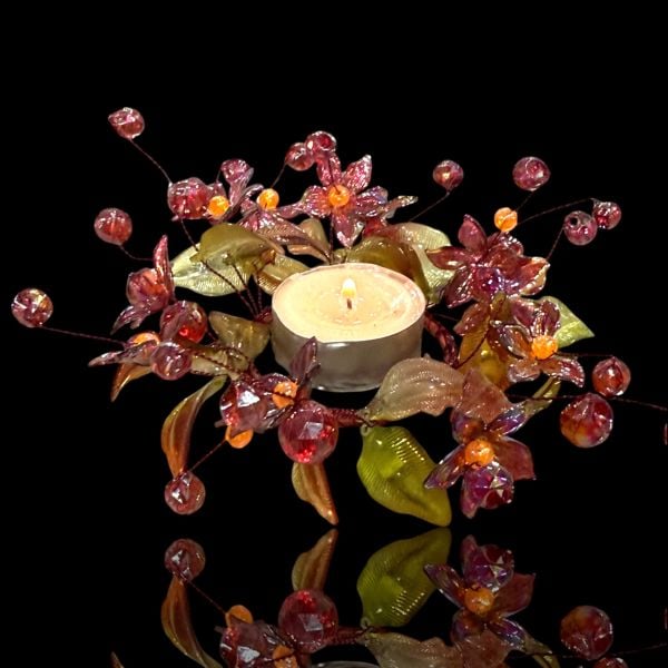 Mumluk Çelenk Handmade Deluxe Masa Süsü Dekor 13cm