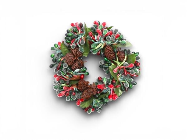 El Yapımı Dekoratif Mumluk Çelenk ve Masa Süsü (13 cm)