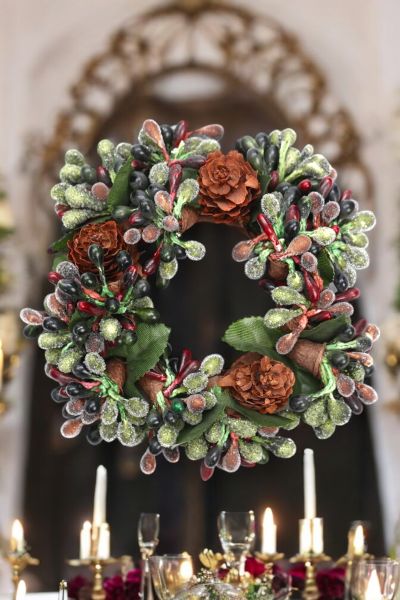 Mumluk Çelenk Handmade Deluxe Masa Süsü Dekor 13cm