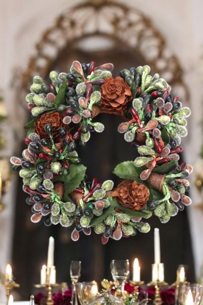 Mumluk Çelenk Handmade Deluxe Masa Süsü Dekor 13cm