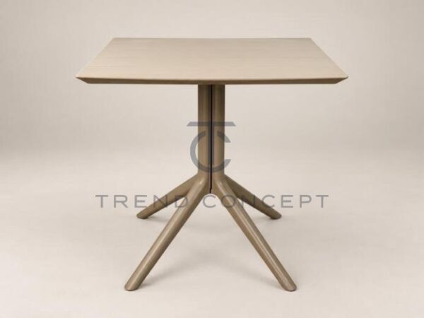 Plastik Bahçe Masası Moduline Wood 70x70 cm