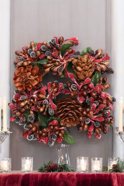Mumluk Çelenk Handmade Deluxe Masa Süsü Dekor 13cm
